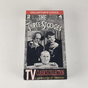 THE THREE STOOGES (2 Videos 4 Episodes) VHS TV Classics Collection Sealed